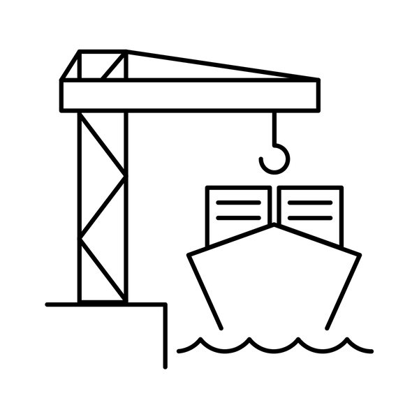 Icon of a shipping port